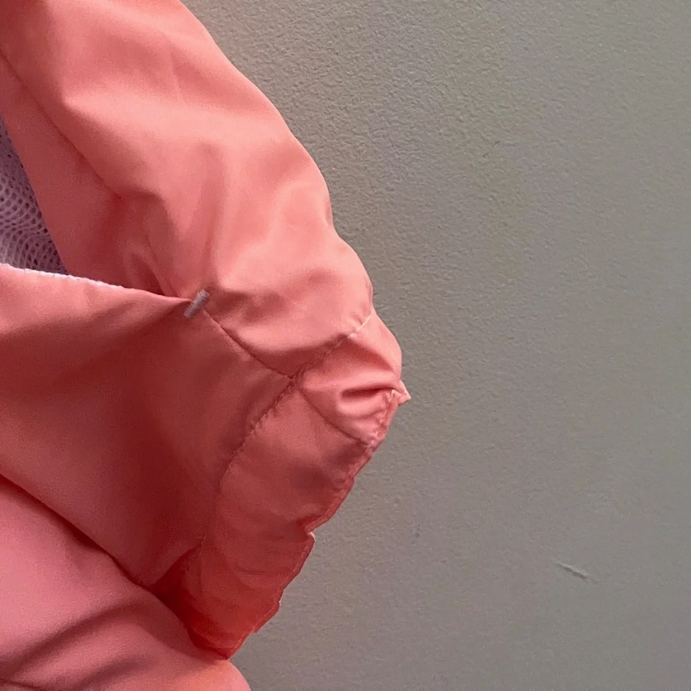 Peach Colored Track Jacket Window Breaker Athletic Apparel Walking Pullover